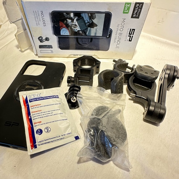 iPhone Motorcycle SP Connect Bundle Case with Bike Mount Apple Se/8/7/6S/6 - Picture 1 of 9